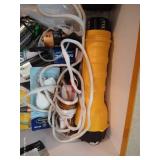 Box of Misc. Household Things- Laces, Batteries, Clothes Shaver, Etc. Box of Misc. Household Things- Laces, Batteries, Clothes Shaver, Etc.