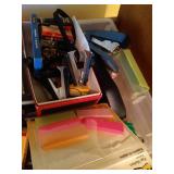 Office Lot: Trays, Envelopes, Notepads, Rulers, Magnifying Glasses, Staplers, Etc Office Lot: Trays, Envelopes, Notepads, Rulers, Magnifying Glasses, Staplers, Etc