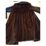 Long Dark Brown Mink Fur Coat by Albrechts, St Paul, MN Long Dark Brown Mink Fur Coat by Albrechts, St Paul, MN