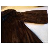 Long Dark Brown Mink Fur Coat by Albrechts, St Paul, MN Long Dark Brown Mink Fur Coat by Albrechts, St Paul, MN