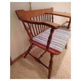 Sturdy Vintage Wood Telephone Bench Sturdy Vintage Wood Telephone Bench