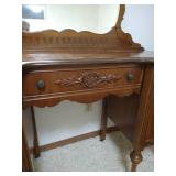 Antique Dresser w/ Mirror & Casters Antique Dresser w/ Mirror & Casters
