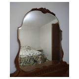 Antique Dresser w/ Mirror & Casters Antique Dresser w/ Mirror & Casters