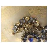 Silver Plate Leaf Tray w/ Costume Jewelry, Etc Silver Plate Leaf Tray w/ Costume Jewelry, Etc
