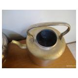 LARGE Antique Kettle & Silver Plate Planter Bowl LARGE Antique Kettle & Silver Plate Planter Bowl