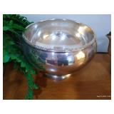 LARGE Antique Kettle & Silver Plate Planter Bowl LARGE Antique Kettle & Silver Plate Planter Bowl