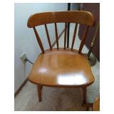 Two Sturdy Wooden Chairs & Two Floor Lamps Two Sturdy Wooden Chairs & Two Floor Lamps