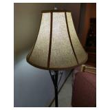Two Sturdy Wooden Chairs & Two Floor Lamps Two Sturdy Wooden Chairs & Two Floor Lamps