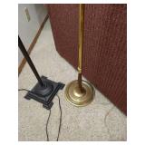 Two Sturdy Wooden Chairs & Two Floor Lamps Two Sturdy Wooden Chairs & Two Floor Lamps