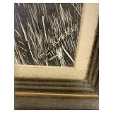 Signed Canvas Painting & George Craddock Relief Art Signed Canvas Painting & George Craddock Relief Art