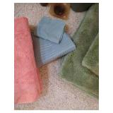 Peacock Shower Curtain w/ Towels, Bath Mats, Trash, Soap Dish & Hamper Peacock Shower Curtain w/ Towels, Bath Mats, Trash, Soap Dish & Hamper