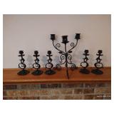 Heavy Iron Candle Sticks & Candelabra Heavy Iron Candle Sticks & Candelabra