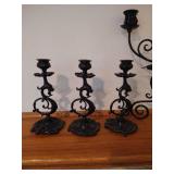 Heavy Iron Candle Sticks & Candelabra Heavy Iron Candle Sticks & Candelabra