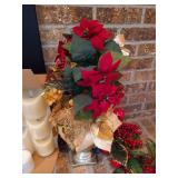 Christmas Florals & Candles Lot Christmas Florals & Candles Lot
