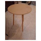 Cream Recliner & Round Side Table Cream Recliner & Round Side Table