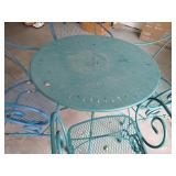 Neat Wrought Iron Patio Table & Spring Bouncy Chairs Neat Wrought Iron Patio Table & Spring Bouncy Chairs