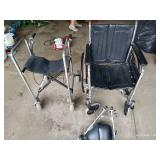 Wheel Chair w/ Foot Supports & Rolling Walker Wheel Chair w/ Foot Supports & Rolling Walker