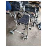Wheel Chair w/ Foot Supports & Rolling Walker Wheel Chair w/ Foot Supports & Rolling Walker