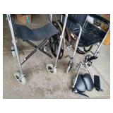Wheel Chair w/ Foot Supports & Rolling Walker Wheel Chair w/ Foot Supports & Rolling Walker