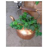 Copper Pot Planter & Large Oval Pot w/ Lid & Stand Copper Pot Planter & Large Oval Pot w/ Lid & Stand