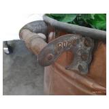 Copper Pot Planter & Large Oval Pot w/ Lid & Stand Copper Pot Planter & Large Oval Pot w/ Lid & Stand