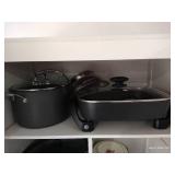 GE Frying Pan, Cullender & Stock Pot, All Like New GE Frying Pan, Cullender & Stock Pot, All Like New