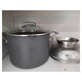 GE Frying Pan, Cullender & Stock Pot, All Like New GE Frying Pan, Cullender & Stock Pot, All Like New
