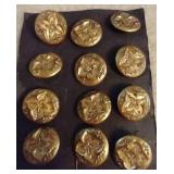 (12) Vintage Beautiful Buttons (12) Vintage Beautiful Buttons