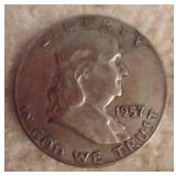 (3) Franklin Silver Half Dollars (3) Franklin Silver Half Dollars