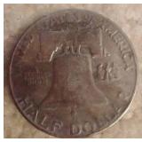 (3) Franklin Silver Half Dollars (3) Franklin Silver Half Dollars