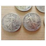 (5) Walking Liberty Half Dollars (5) Walking Liberty Half Dollars