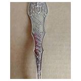(2) Beautiful Antique Decorative Sterling Silver Spoons (2) Beautiful Antique Decorative Sterling Silver Spoons