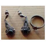 Vintage Sterling Silver Ring & Earrings Vintage Sterling Silver Ring & Earrings