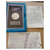 1882-CC Morgan Dollar GSA - With Original Receipt! 1882-CC Morgan Dollar GSA - With Original Receipt!