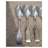 (6) Large "Coin" Silver Spoons (6) Large "Coin" Silver Spoons
