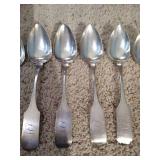 (6) Large "Coin" Silver Spoons (6) Large "Coin" Silver Spoons
