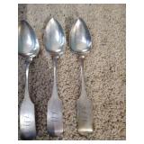 (6) Large "Coin" Silver Spoons (6) Large "Coin" Silver Spoons