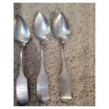 (6) Large "Coin" Silver Spoons (6) Large "Coin" Silver Spoons