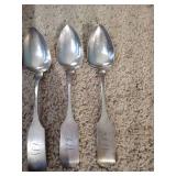 (6) Large "Coin" Silver Spoons (6) Large "Coin" Silver Spoons