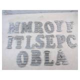 (EC1) Assorted Corrugated Metal Let... (EC1) Assorted Corrugated Metal Let...