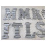 (EC1) Assorted Corrugated Metal Let... (EC1) Assorted Corrugated Metal Let...