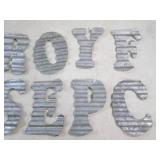 (EC1) Assorted Corrugated Metal Let... (EC1) Assorted Corrugated Metal Let...