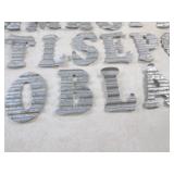 (EC1) Assorted Corrugated Metal Let... (EC1) Assorted Corrugated Metal Let...