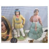 (CSB) 14-Pc Ceramic Native American... (CSB) 14-Pc Ceramic Native American...