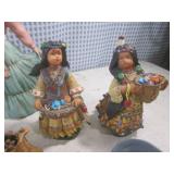 (CSB) 14-Pc Ceramic Native American... (CSB) 14-Pc Ceramic Native American...