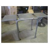 (RMC) Vintage Metal Table with Drop... (RMC) Vintage Metal Table with Drop...