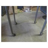 (RMC) Vintage Metal Table with Drop... (RMC) Vintage Metal Table with Drop...