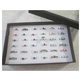 (CNTR) Tray of 36 Assorted Rings... (CNTR) Tray of 36 Assorted Rings...