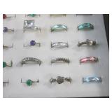 (CNTR) Tray of 36 Assorted Rings... (CNTR) Tray of 36 Assorted Rings...
