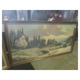 (CS) 2 Large Vintage Framed Prints ... (CS) 2 Large Vintage Framed Prints ...